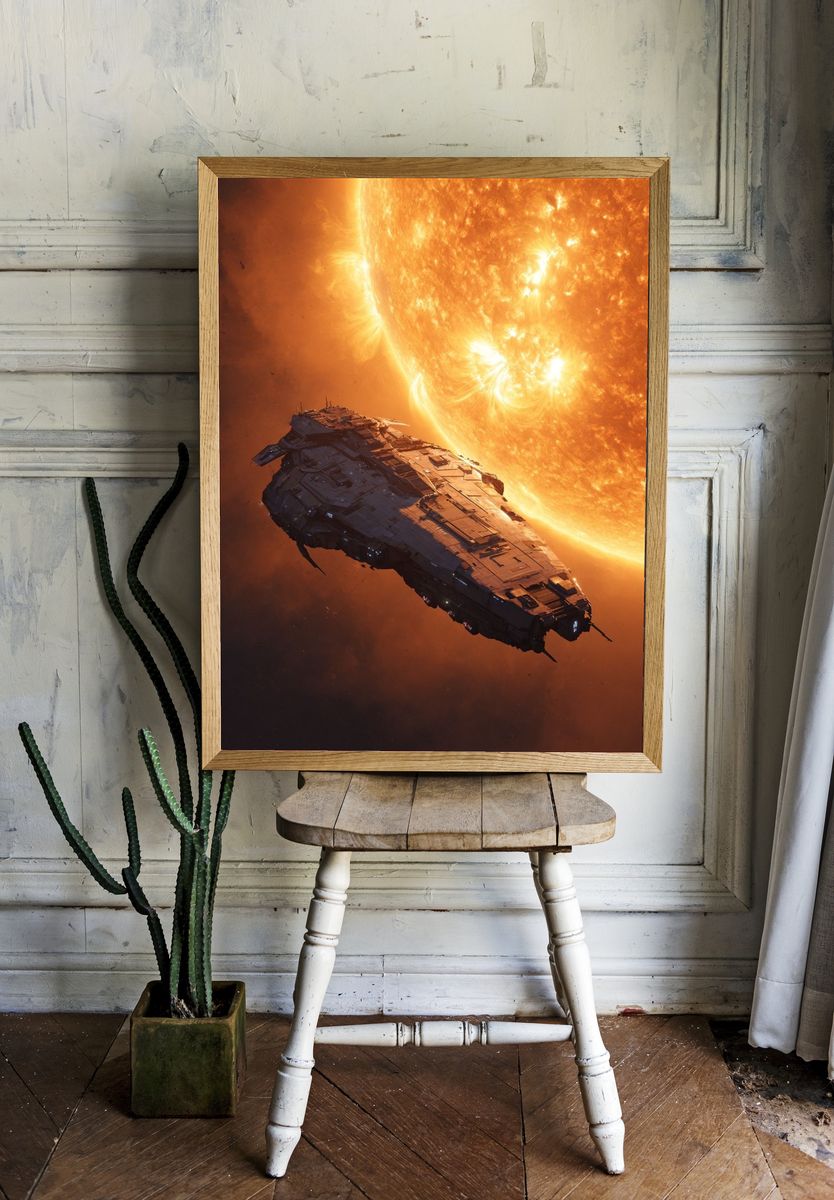 Spaceship Near the Sun — Space Print room preview