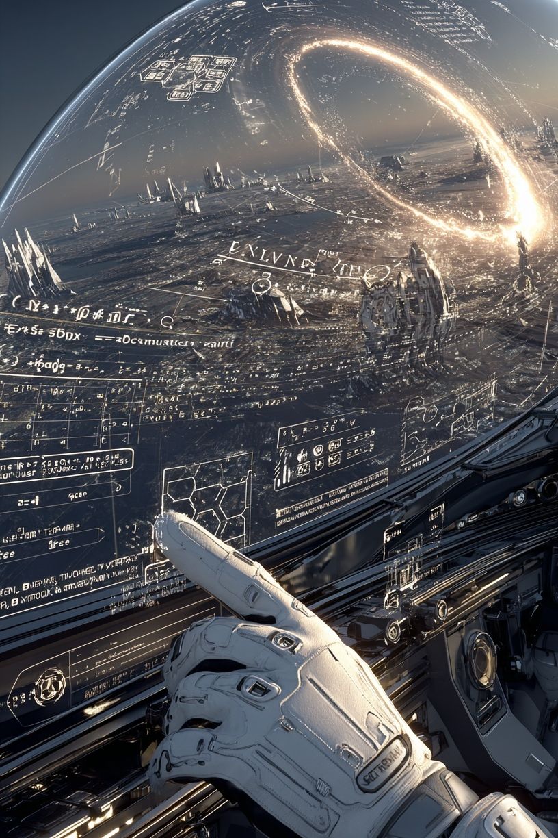Futuristic Space Control Panel — Sci-Fi Print. poster — space art