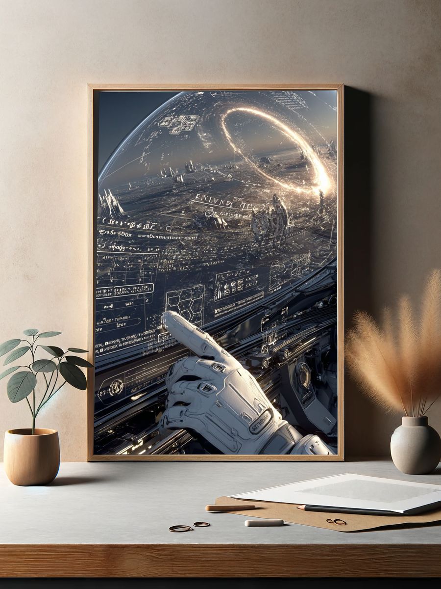 Futuristic Space Control Panel — Sci-Fi Print. — room view 2