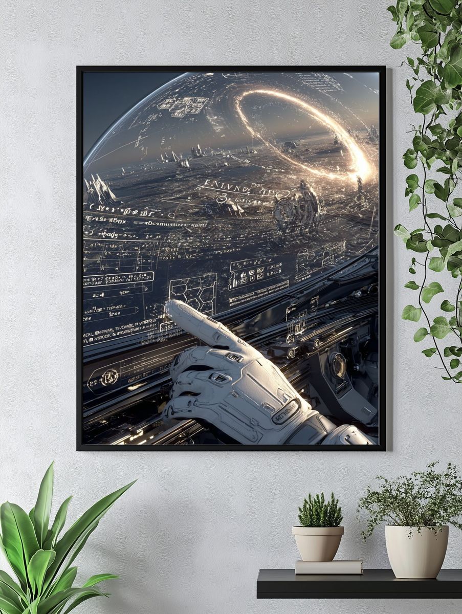 Futuristic Space Control Panel — Sci-Fi Print. — room view 4