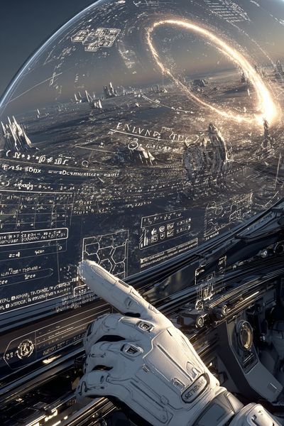 Futuristic Space Control Panel — Sci-Fi Print. poster