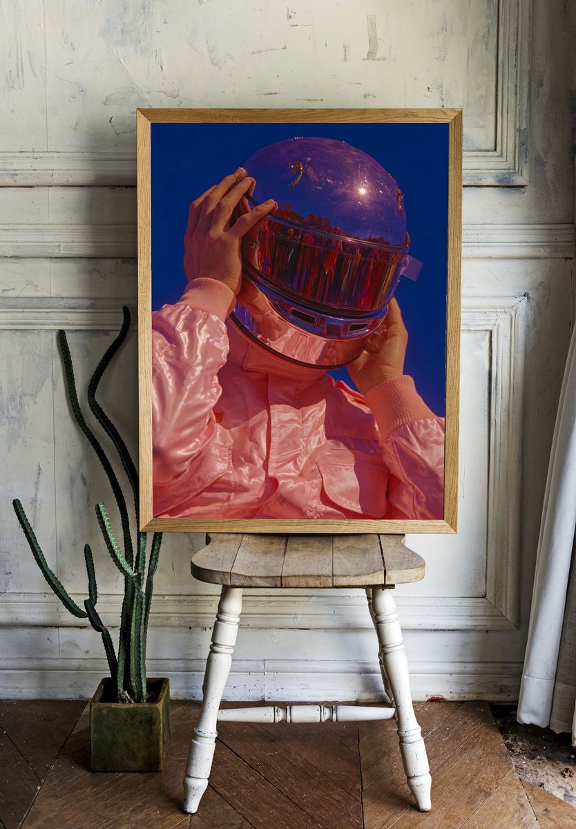 Astronaut in Pink Suit — Space Print. — room view 1