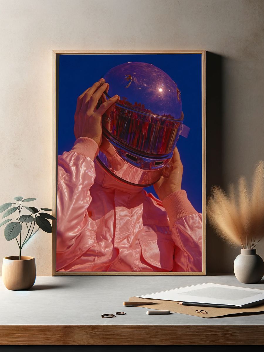 Astronaut in Pink Suit — Space Print. — room view 2