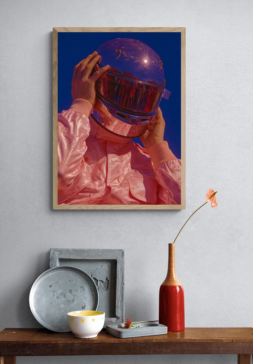 Astronaut in Pink Suit — Space Print. — room view 3