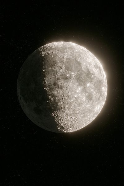 Moon in Space Photography Poster.