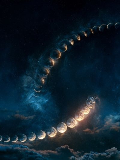 Celestial Moon Phase Poster.