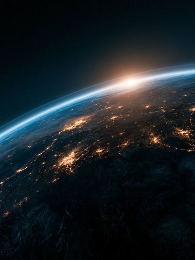 Earth Sunrise Space Poster.