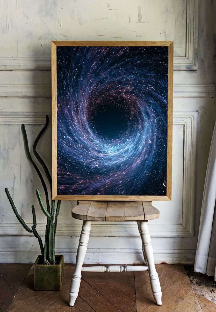 Cosmic Vortex — Space Print. room preview