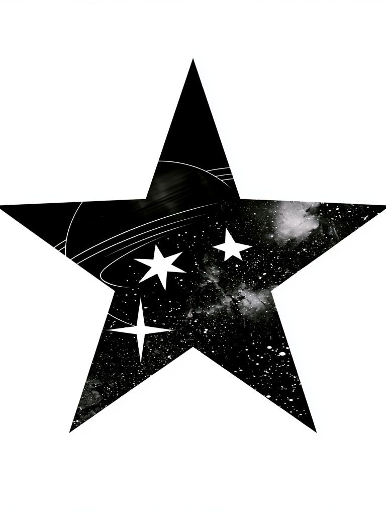 Cosmic Star Minimalist Print. poster — space art
