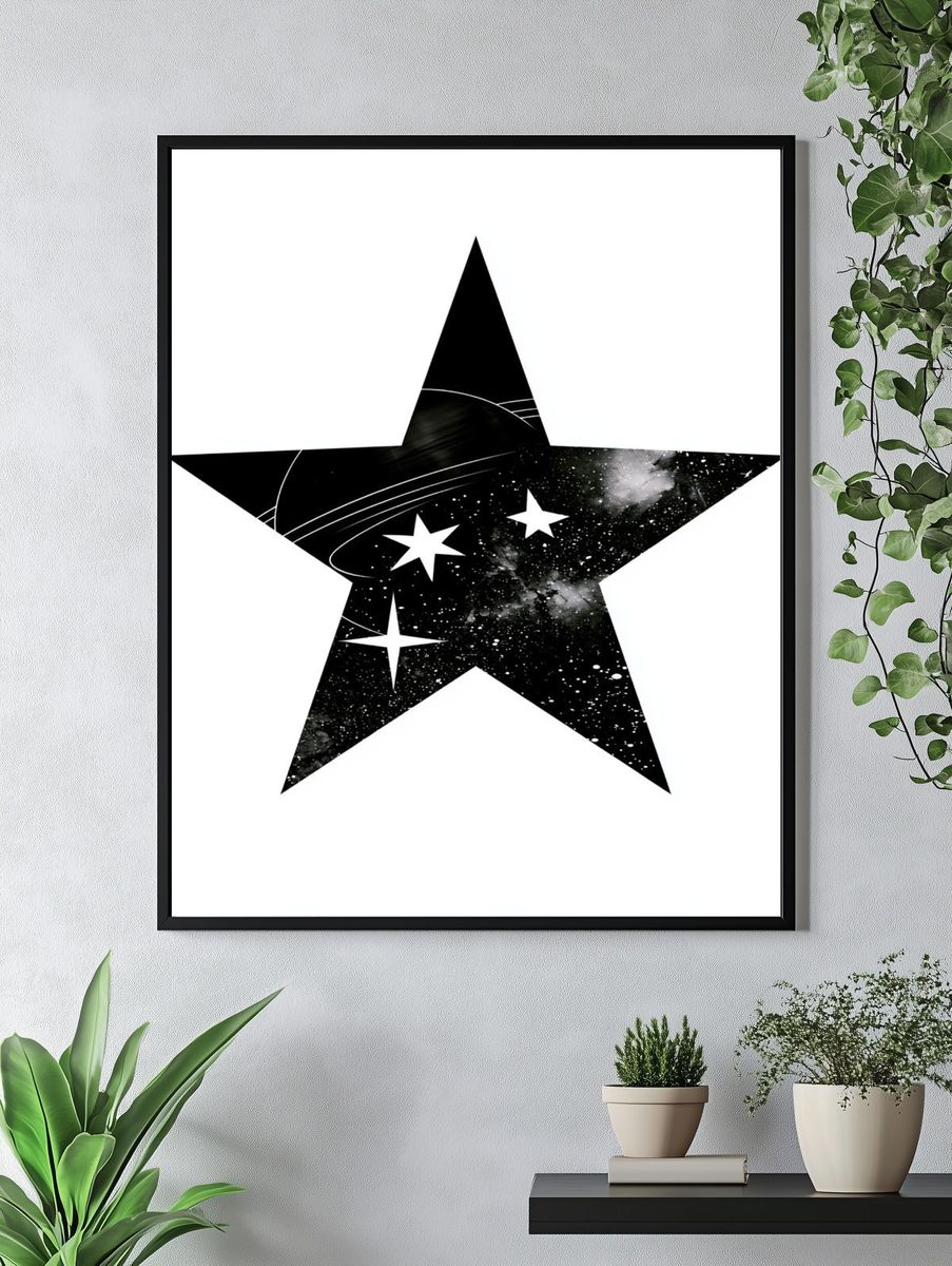 Cosmic Star Minimalist Print. — room view 4