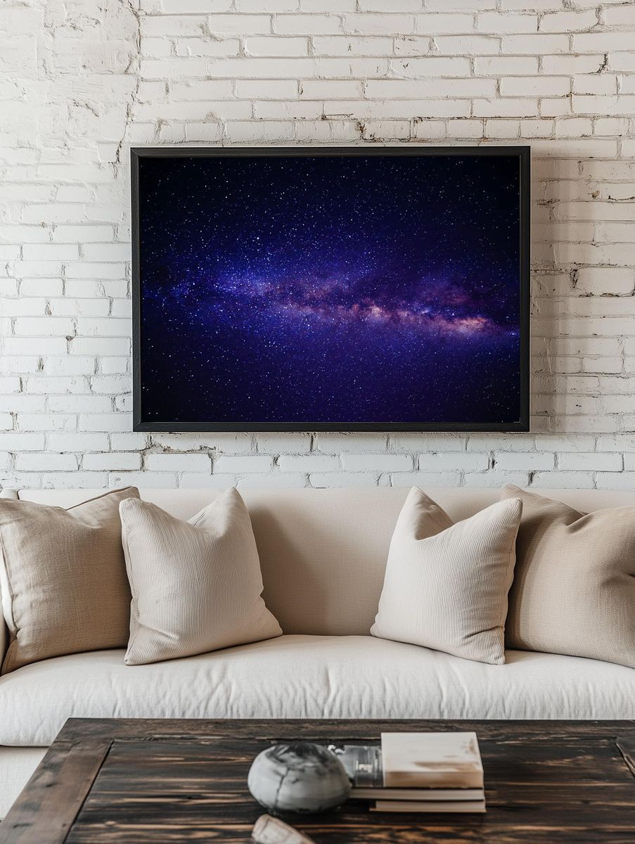 Galactic Night Sky Poster room preview