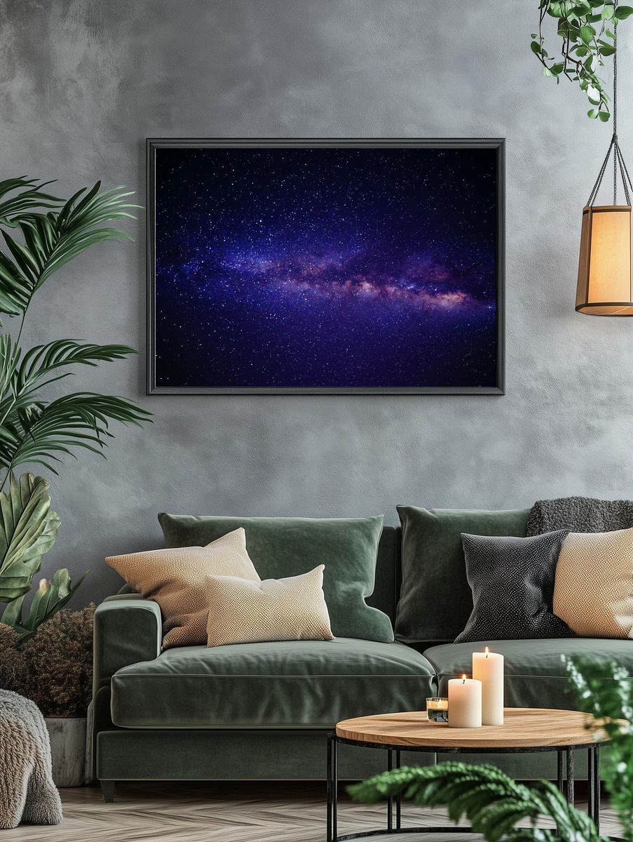 Galactic Night Sky Poster. — room view 4