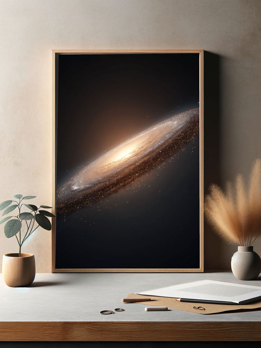 Galactic Spiral — Space Print. — room view 2