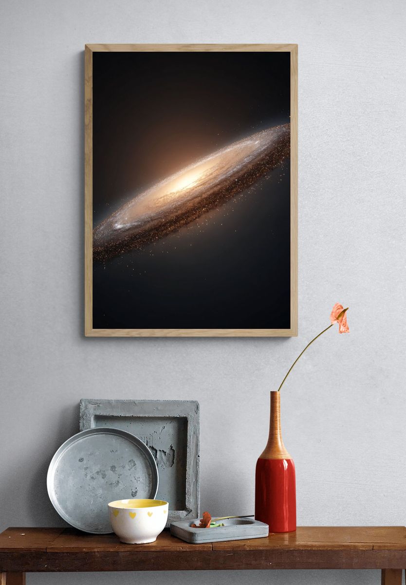 Galactic Spiral — Space Print. — room view 3