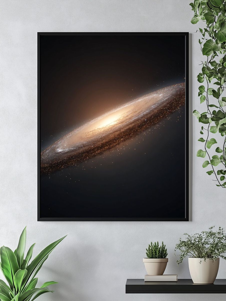 Galactic Spiral — Space Print. — room view 4