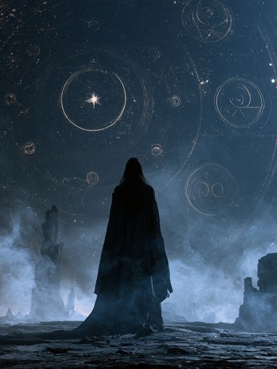 Celestial Wanderer Sci-Fi Poster.