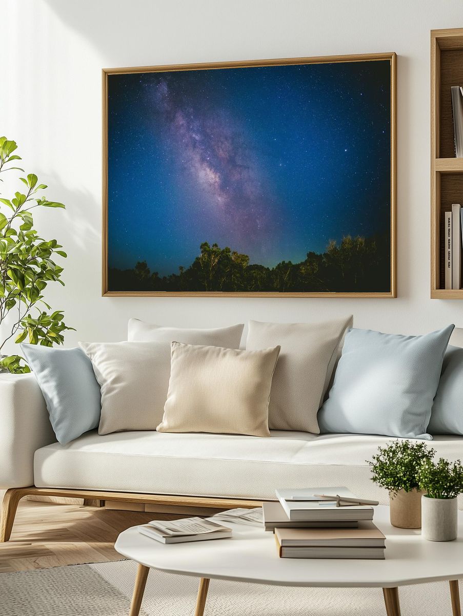 Milky Way Night Sky Poster. — room view 2