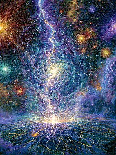 Cosmic Lightning Burst Print.