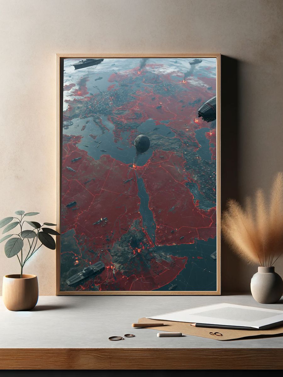 Sci-Fi Battle Over Earth Poster. — room view 2