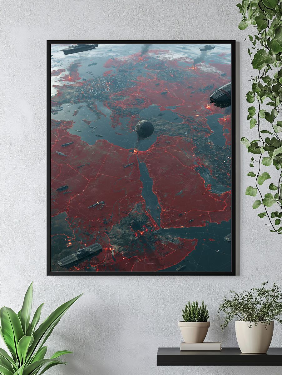 Sci-Fi Battle Over Earth Poster. — room view 4