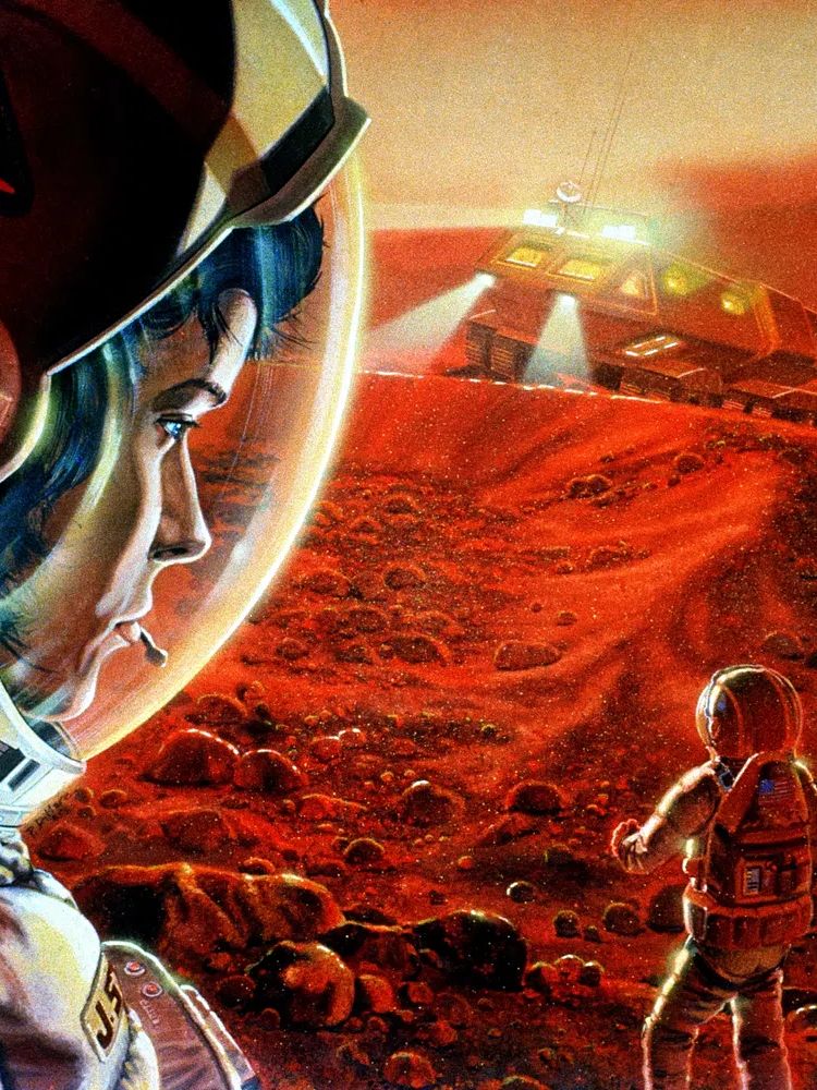 Astronaut on Mars — Sci-Fi Print. poster detail