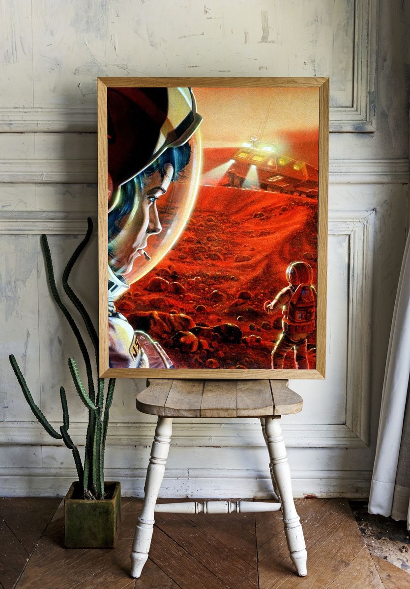 Astronaut on Mars — Sci-Fi Print room preview