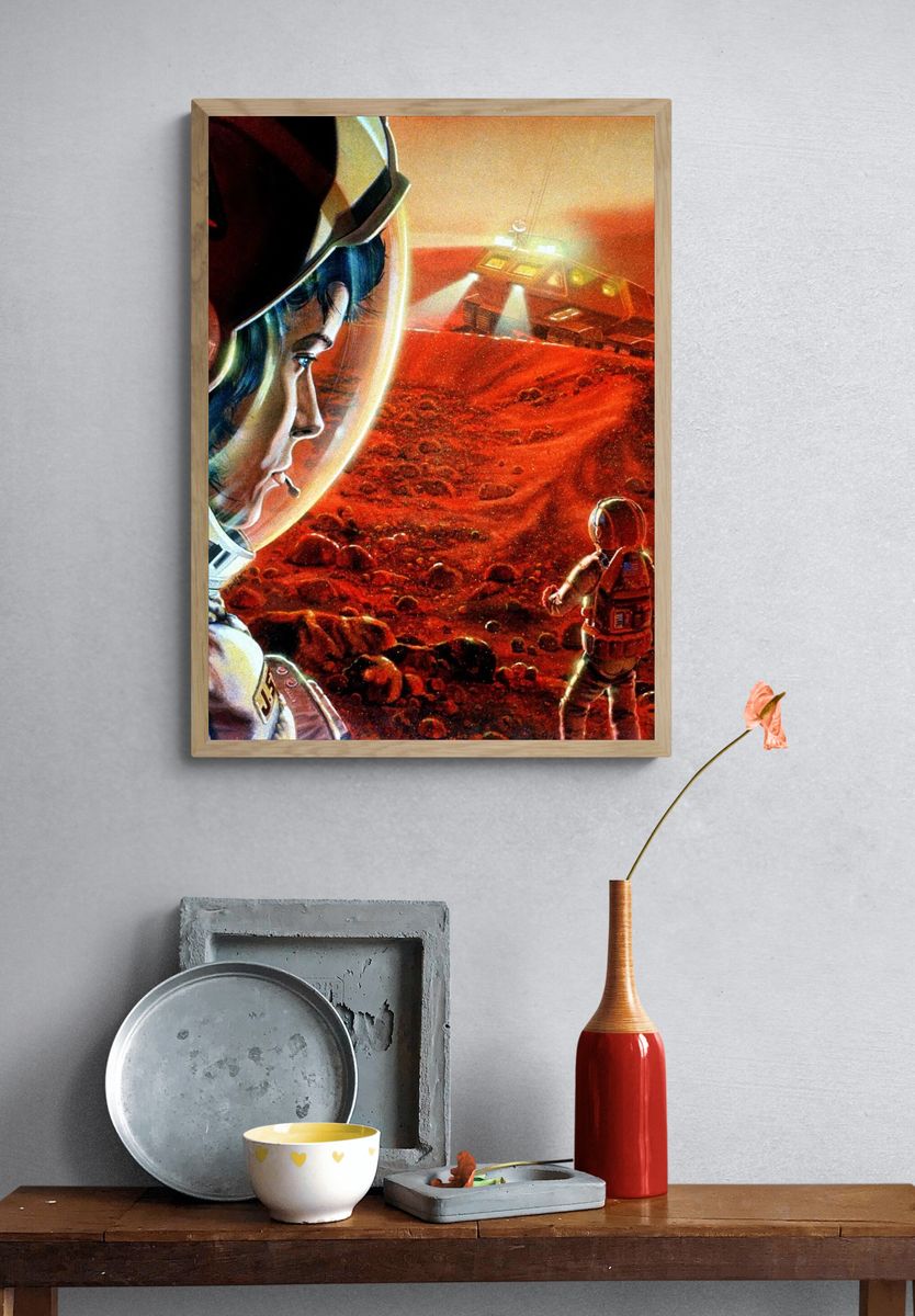 Astronaut on Mars — Sci-Fi Print. — room view 3