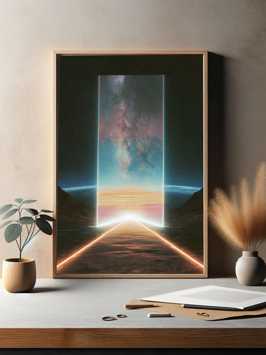 Cosmic Portal Landscape Print. — room view 2