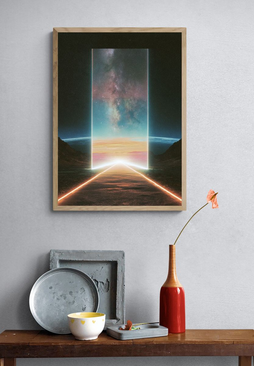 Cosmic Portal Landscape Print. — room view 3