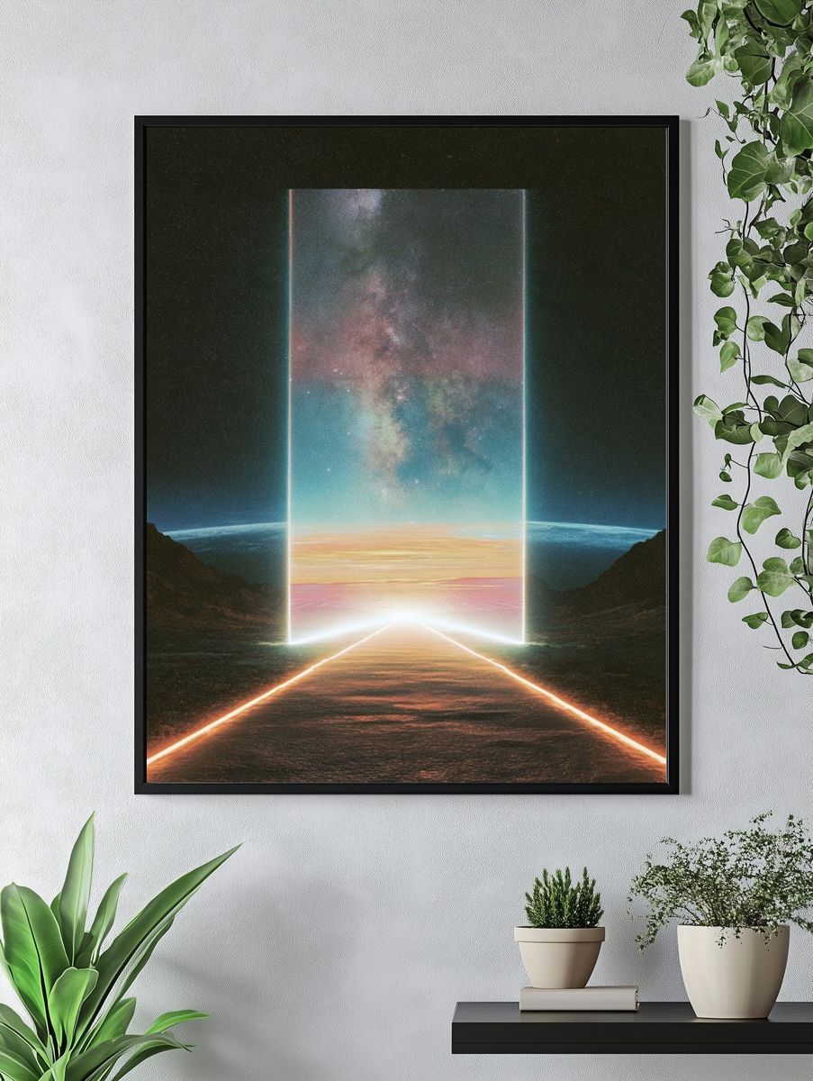 Cosmic Portal Landscape Print. — room view 4