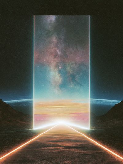 Cosmic Portal Landscape Print.