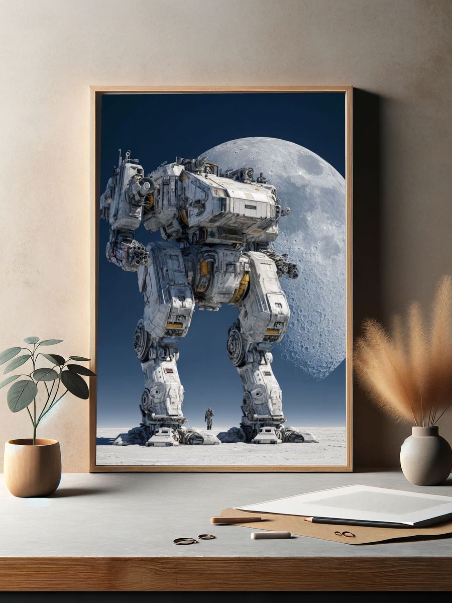 Moon Mech Sci-Fi Poster. — room view 2