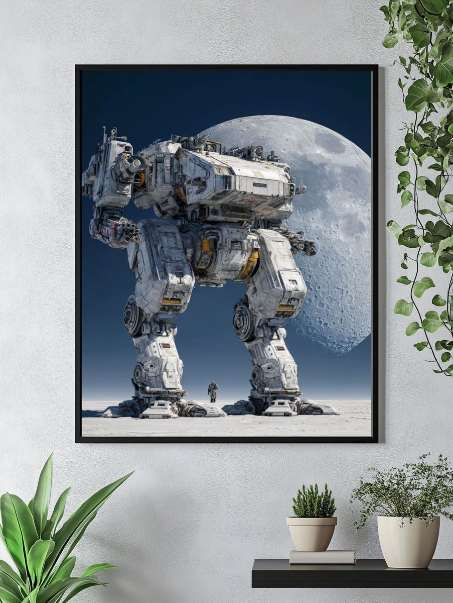 Moon Mech Sci-Fi Poster. — room view 4