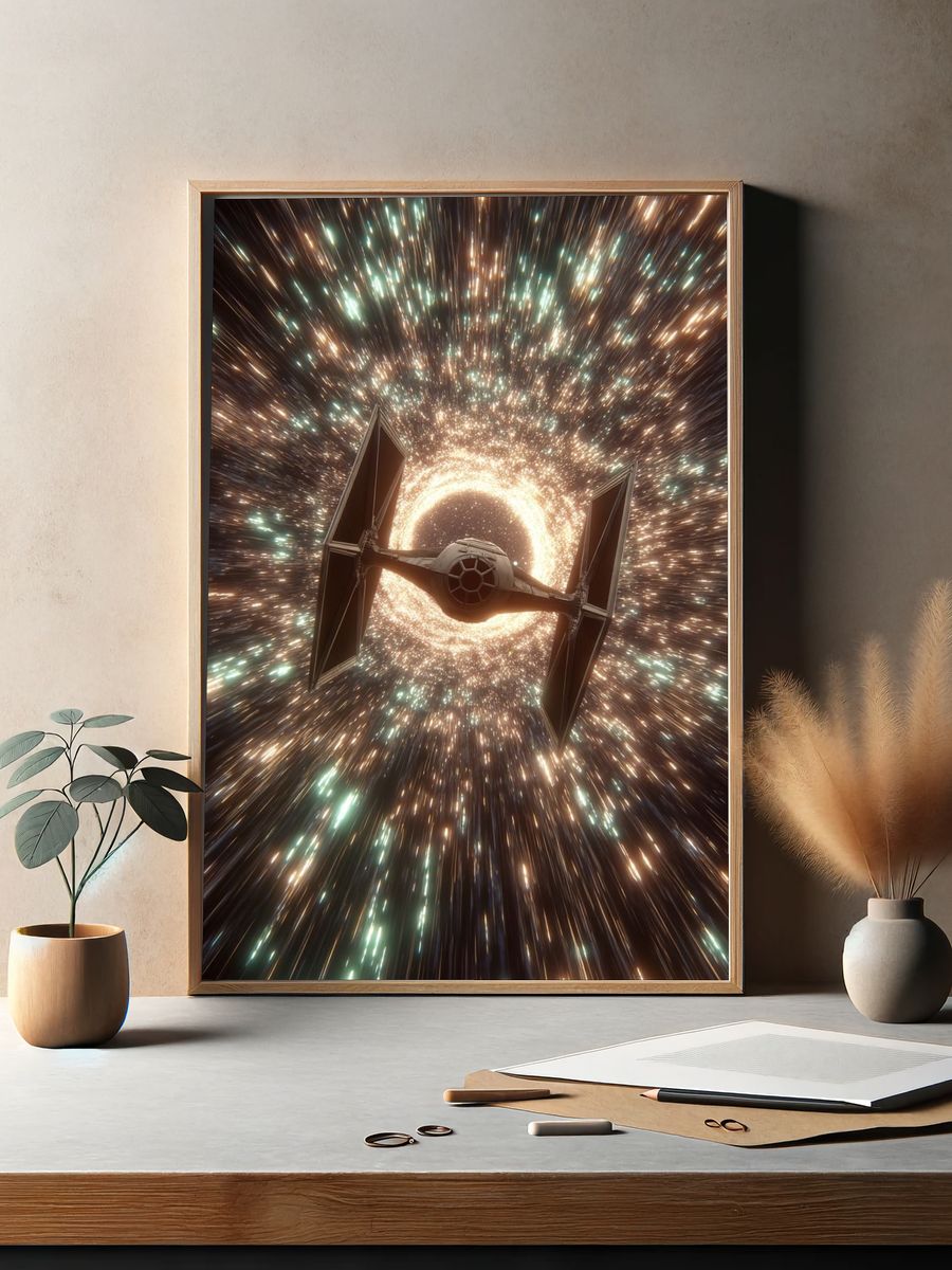 Spaceship in Hyperspace — Space Print. — room view 2