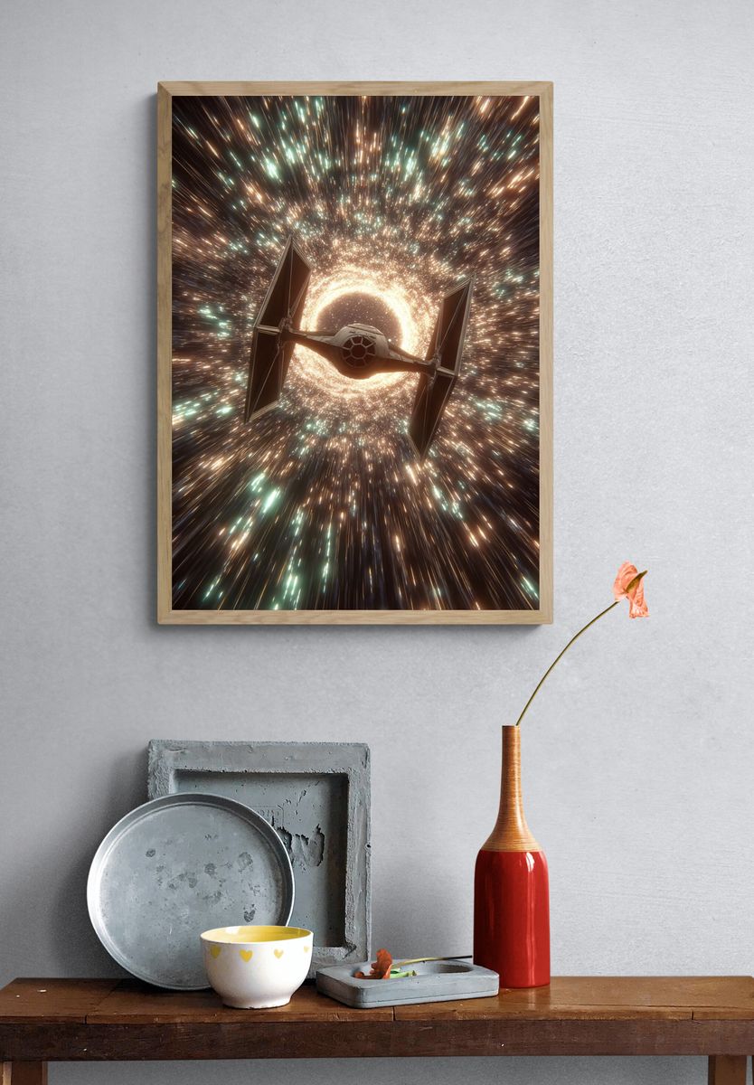 Spaceship in Hyperspace — Space Print. — room view 3