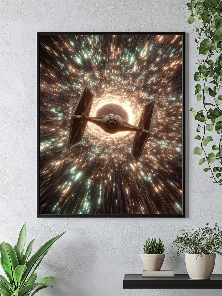 Spaceship in Hyperspace — Space Print. — room view 4