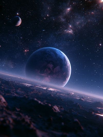 Cosmic Planetary Horizon Print.
