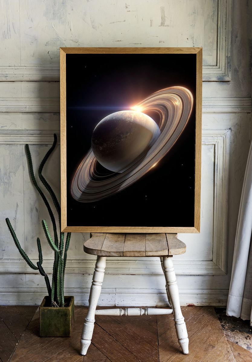 Saturn — Space Print room preview