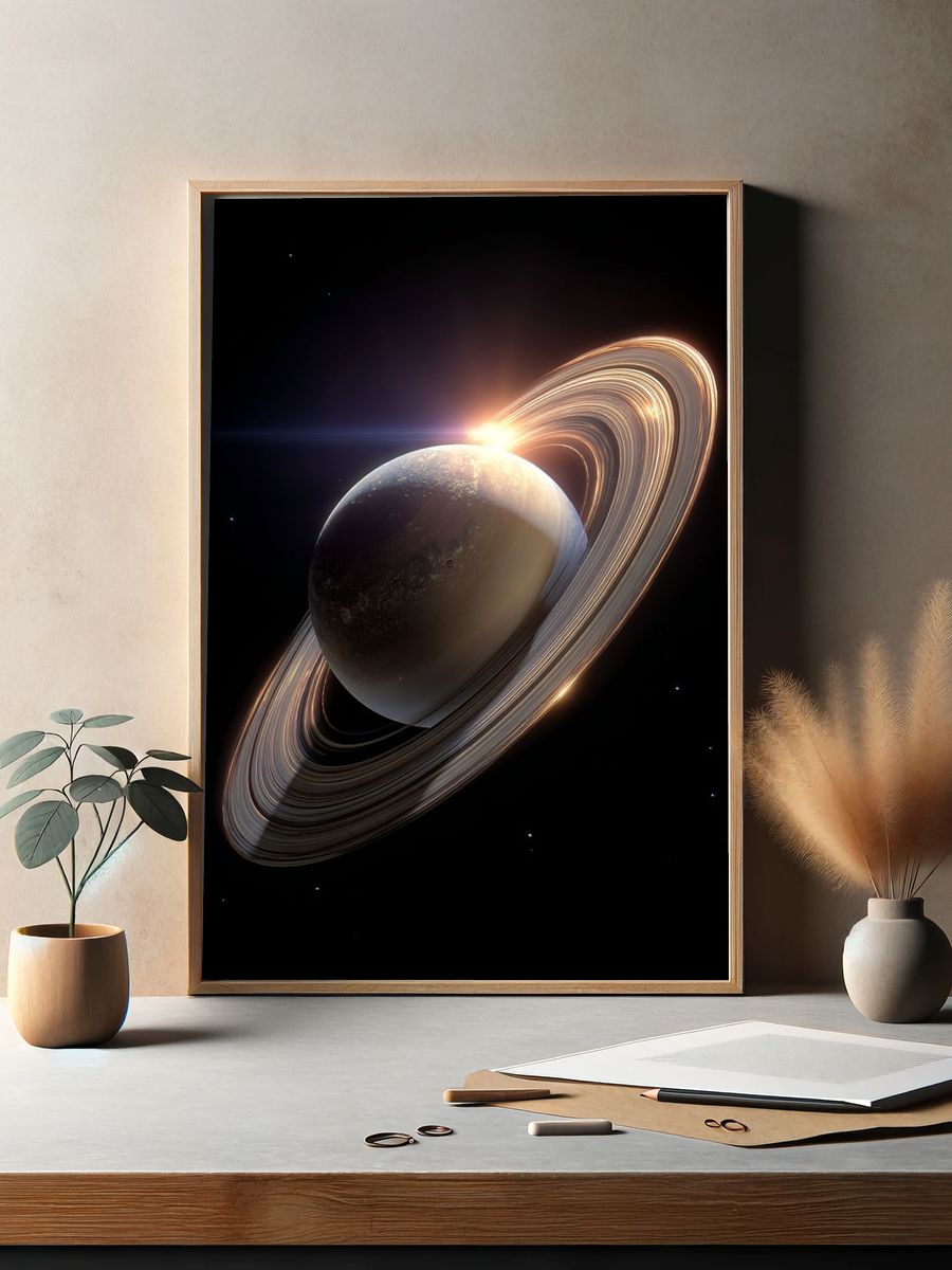 Saturn — Space Print. — room view 2