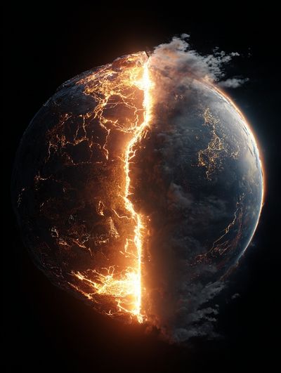 Erupting Planet — Space Print