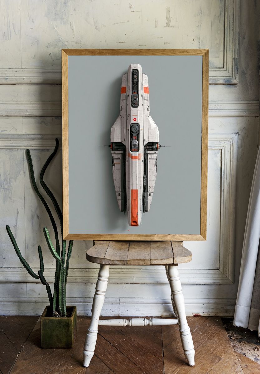Futuristic Spacecraft Photography Poster. room preview
