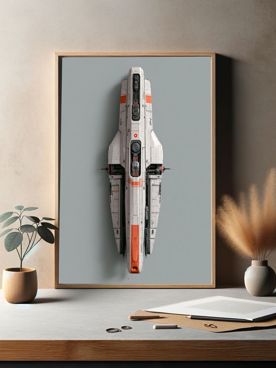 Futuristic Spacecraft Photography Poster. — room view 2