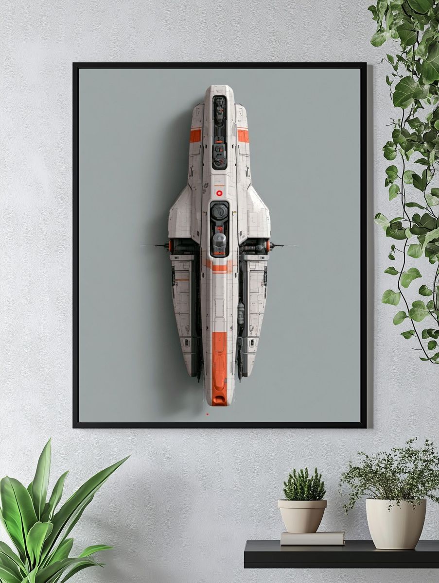 Futuristic Spacecraft Photography Poster. — room view 4