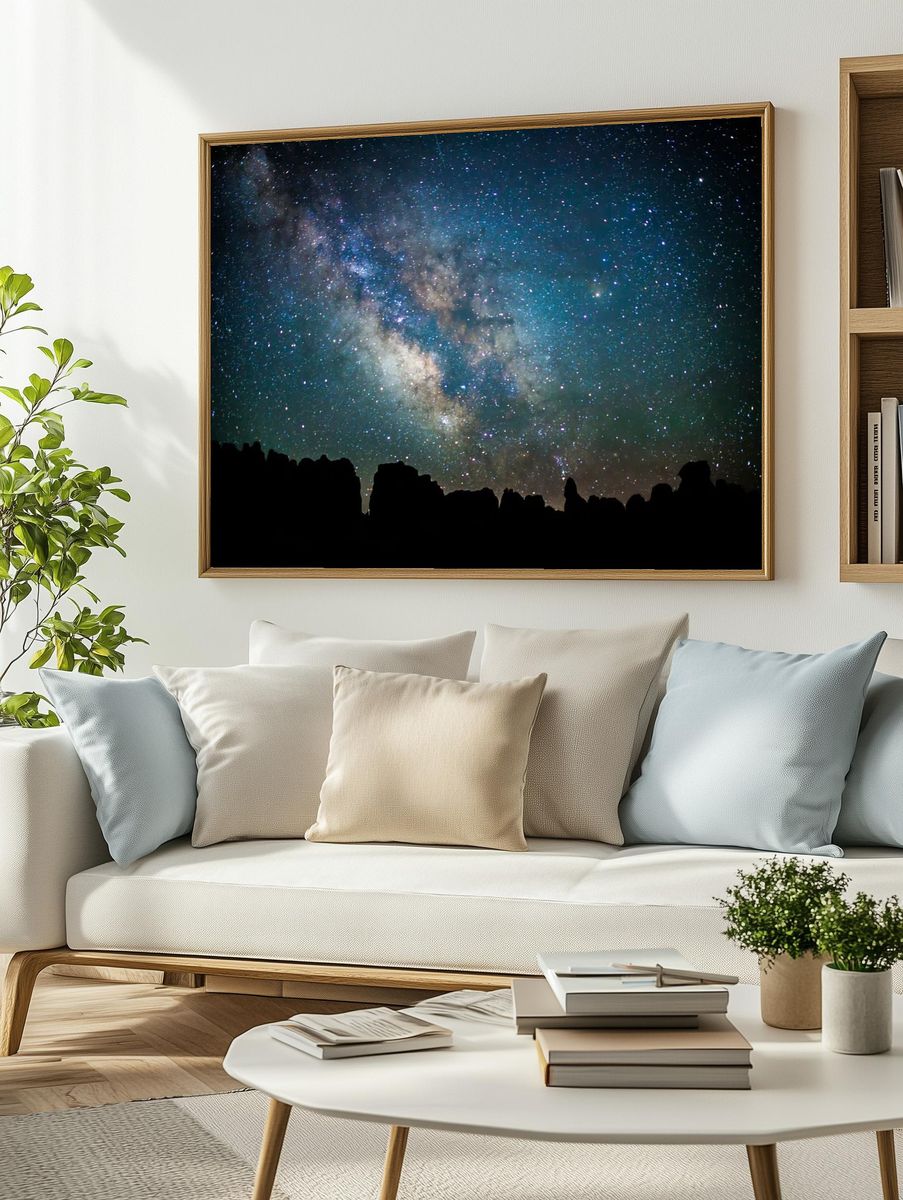 Milky Way Galaxy Night Sky Poster. — room view 2