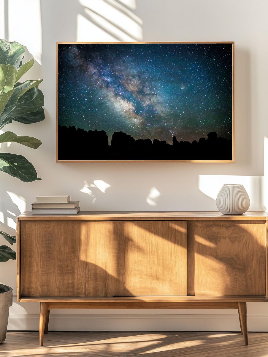 Milky Way Galaxy Night Sky Poster. — room view 3