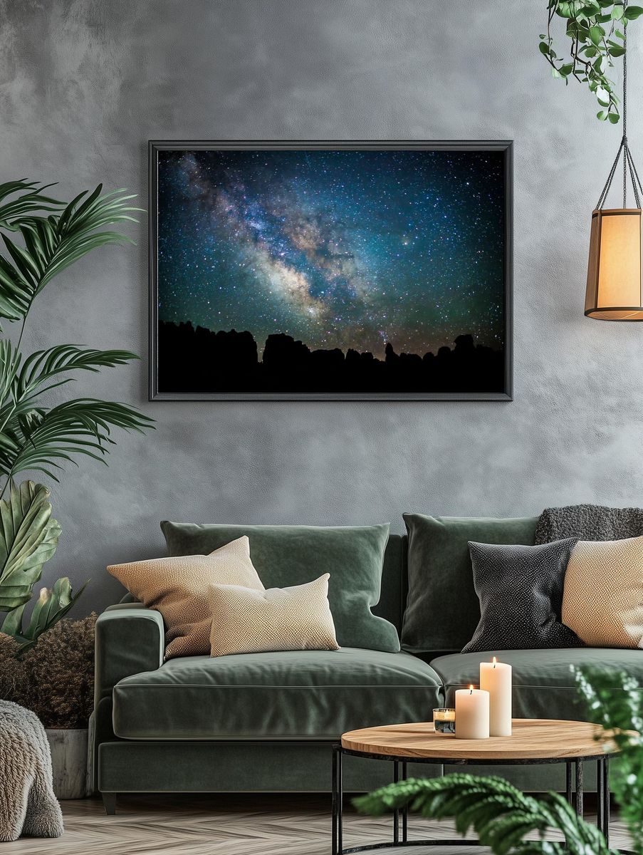 Milky Way Galaxy Night Sky Poster. — room view 4