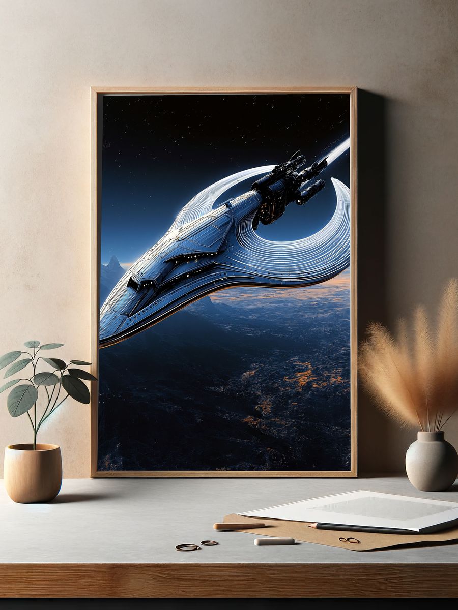Celestial Starship — Sci-Fi Print. — room view 2