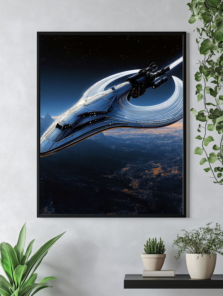 Celestial Starship — Sci-Fi Print. — room view 4