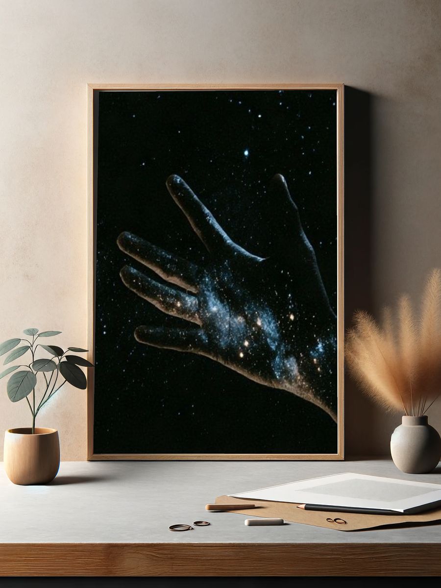 Cosmic Hand Space Poster. — room view 2