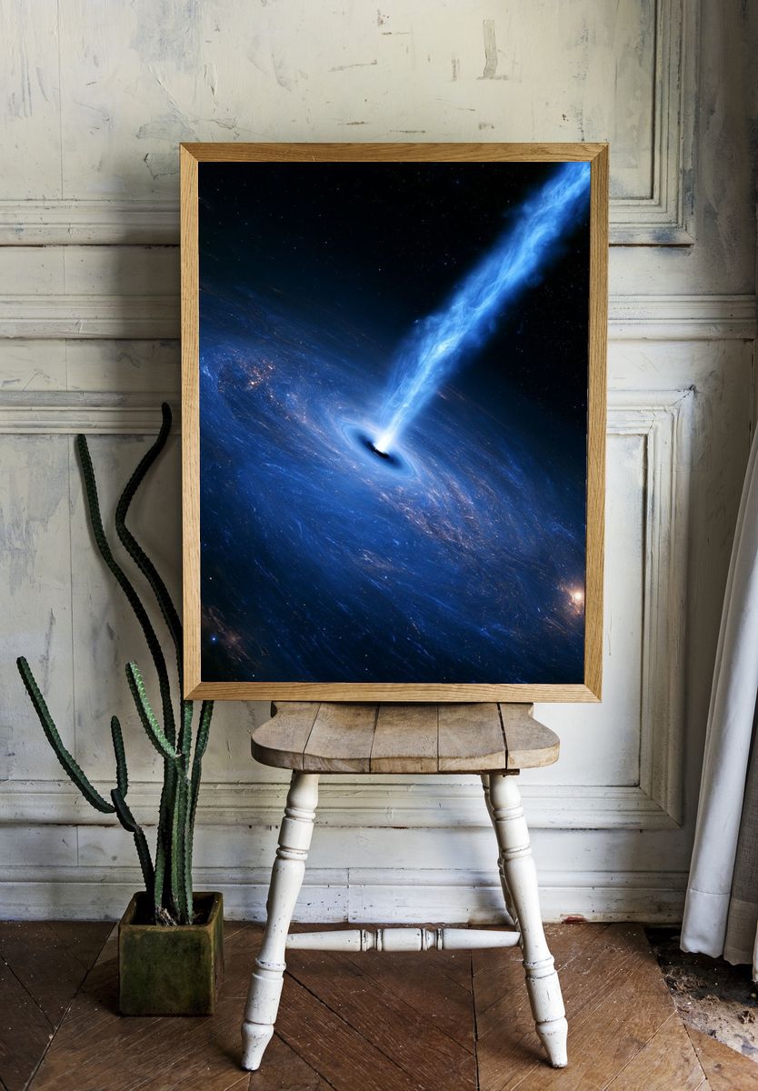 Black Hole Jet Space Poster. room preview